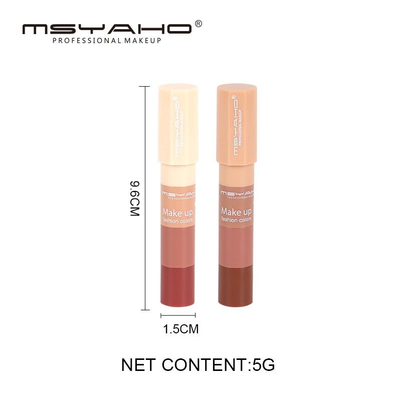 Msyaho 4in1 Highlighter & Contour Stick | Multi-Functional Contour, Blush, Highlighter & Concealer | Easy Blend Cream Formula | Face Sculpting Makeup Stick