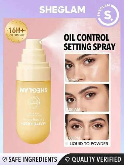 SHEGLAM Matte Fresh Liquid-to-Powder Setting Spray | Ultra Matte Finish | Long-Lasting Oil Control | Authentic JZCosmetics.com
