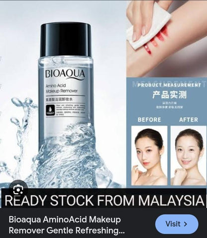 BIOAQUA Amino Acid Makeup Remover | Deep Cleansing & Hydrating Makeup Cleanser | Gentle on Skin – 120ml