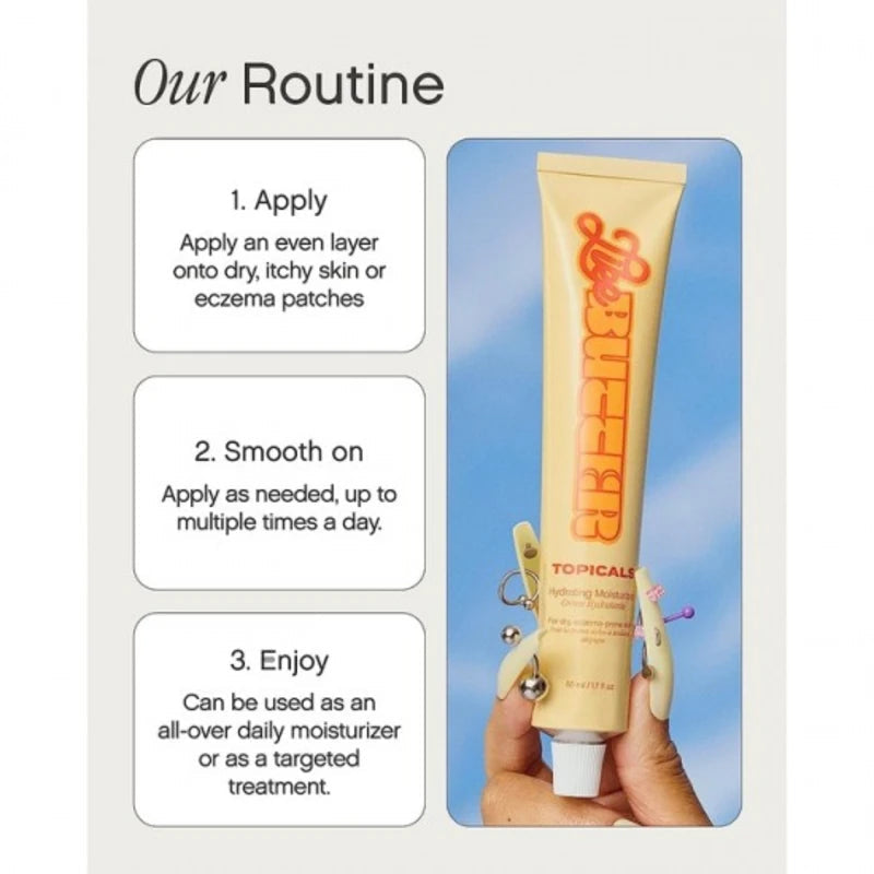 Topicals Like Butter Moisturizer | Hydrating Cream for Dry, Sensitive & Eczema-Prone Skin | Soothing, Nourishing & Redness-Reducing Formula JZCosmetics.com
