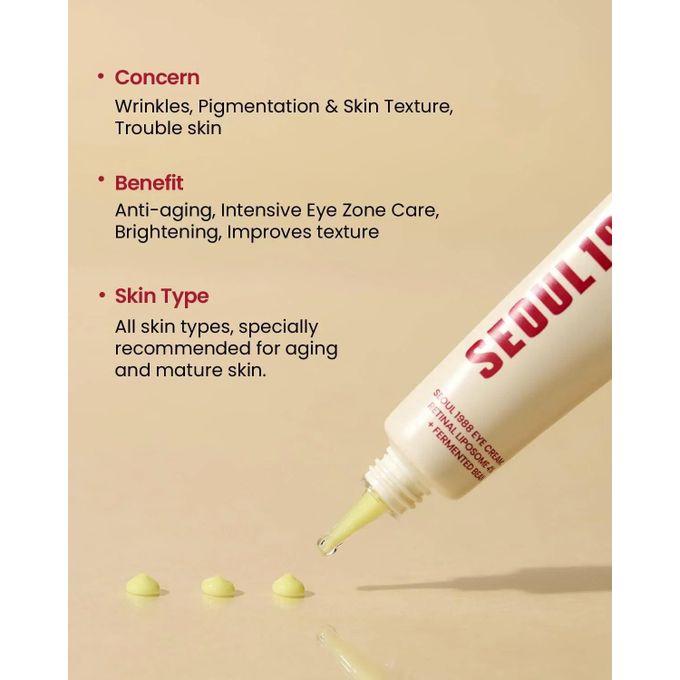 K-Secret Seoul 1988 Eye Cream 30ml | Retinal Liposome 4 + Fermented Bean JZ Cosmetics