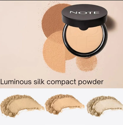 Note Luminous Silk Compact Powder | Anti-Oil, Smooth Matte Finish | Lightweight, Long-Lasting Face Powder JZ Cosmetics
