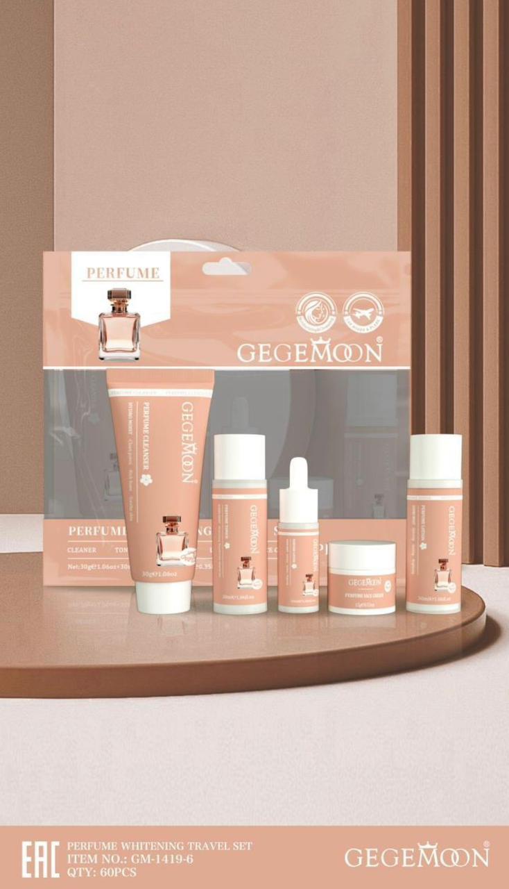 Gege Moon 5pcs Skin Care Travel Kit – Whitening, Brightening & Hydrating Mini Skincare Set