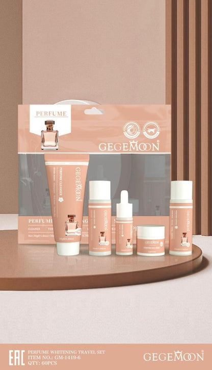 Gege Moon 5pcs Skin Care Travel Kit – Whitening, Brightening & Hydrating Mini Skincare Set