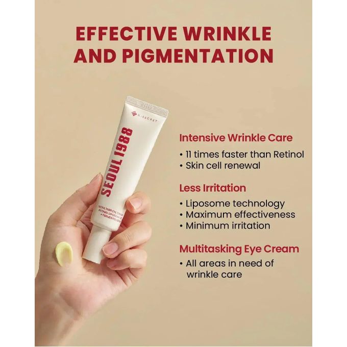 K-Secret Seoul 1988 Eye Cream 30ml | Retinal Liposome 4 + Fermented Bean JZ Cosmetics