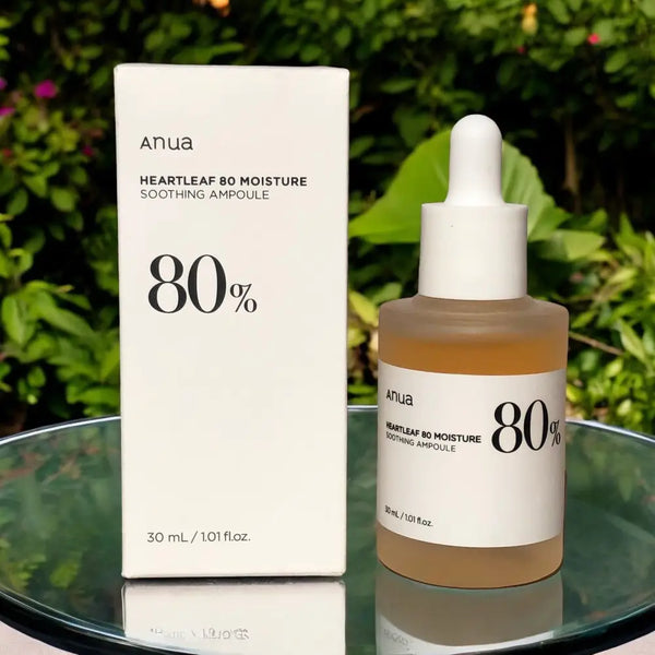 ANUA Heartleaf 80% Moisture Soothing Ampoule | Calming & Hydrating | Redness Relief | Lightweight Daily Skin Soother | 30ml | Made in Korea JZCosmetics.com
