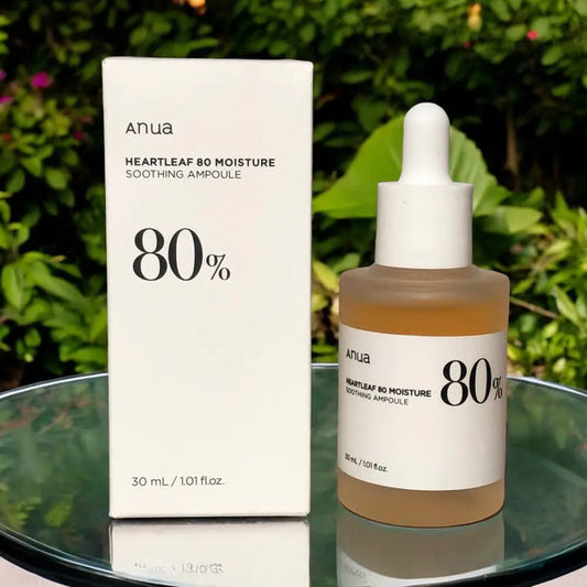 ANUA Heartleaf 80% Moisture Soothing Ampoule | Calming & Hydrating | Redness Relief | Lightweight Daily Skin Soother | 30ml | Made in Korea JZCosmetics.com