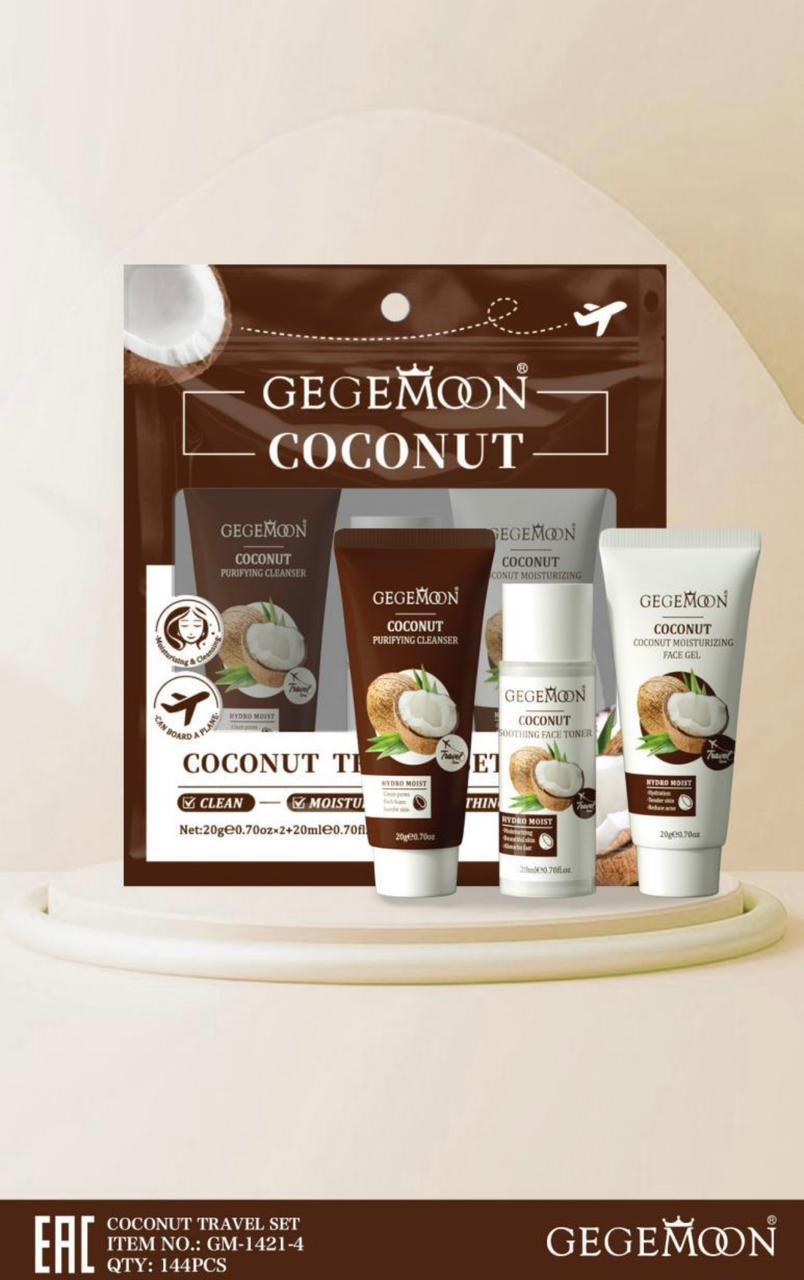 Gege Moon Skin Care Travel Set – 5pcs Whitening, Brightening & Hydrating Mini Skincare Kit