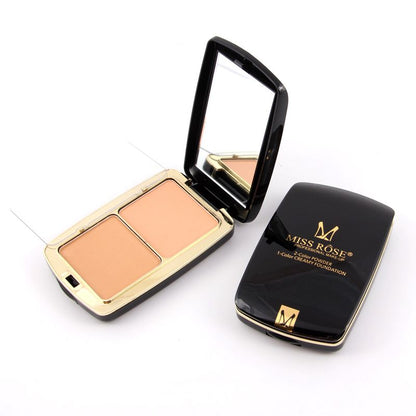 3-in-1 Face Powder | Compact, Highlighter & Contour in One | Oil-Control, Smooth Finish & Long-Lasting Makeup Setting Powder