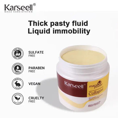 Karseell Collagen Hair Mask 500ml | Deep Repair & Damage Treatment | Smooth, Shiny & Frizz-Free Hair | Professional Salon-Quality Mask – Made in Italy JZCosmetics.com