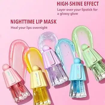SHEGLAM Jelly Wow Hydrating Lip Oil – 5pcs Set | Ultra-Glossy Moisturizing Lip Care | Non-Sticky & Nourishing Formula JZ Cosmetics