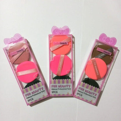 3pcs Makeup Puff Set | Soft Blending Sponge for Foundation, Concealer & Powder | Flawless Smooth Finish
