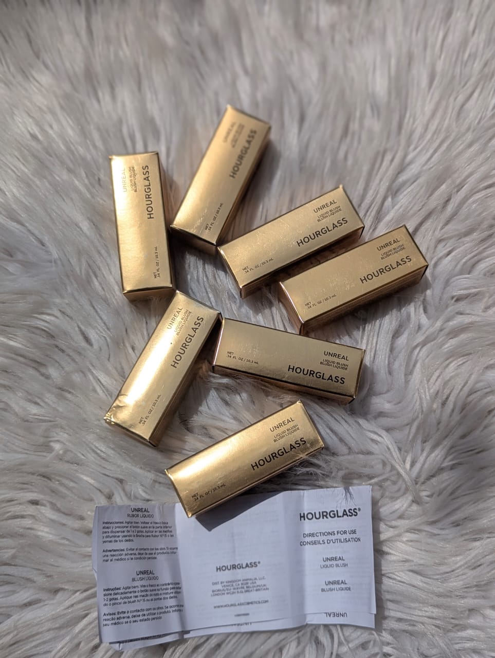 Hourglass Unreal Liquid Blush 7pcs Set | Lightweight Liquid Formula | Natural Flush & Dewy Finish | Long-Lasting & Blendable | Made in Korea