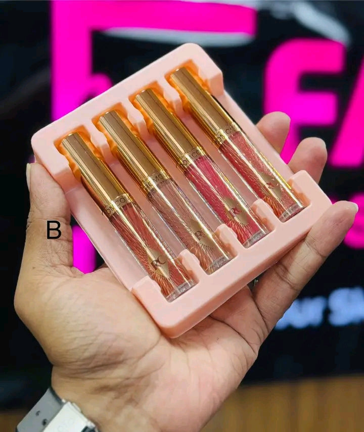 Romcom Beauty Never Stops Long Wear Liquid Lipstick Set | Ultra-Matte, Transfer-Proof & Waterproof | 3 Settings Available | Made in China JZ Cosmetics
