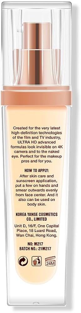 Maliao Ultra HD Invisible Cover Foundation | Full Coverage, Flawless Matte Finish | Lightweight, Long-Lasting & Natural Look | Face Makeup Base