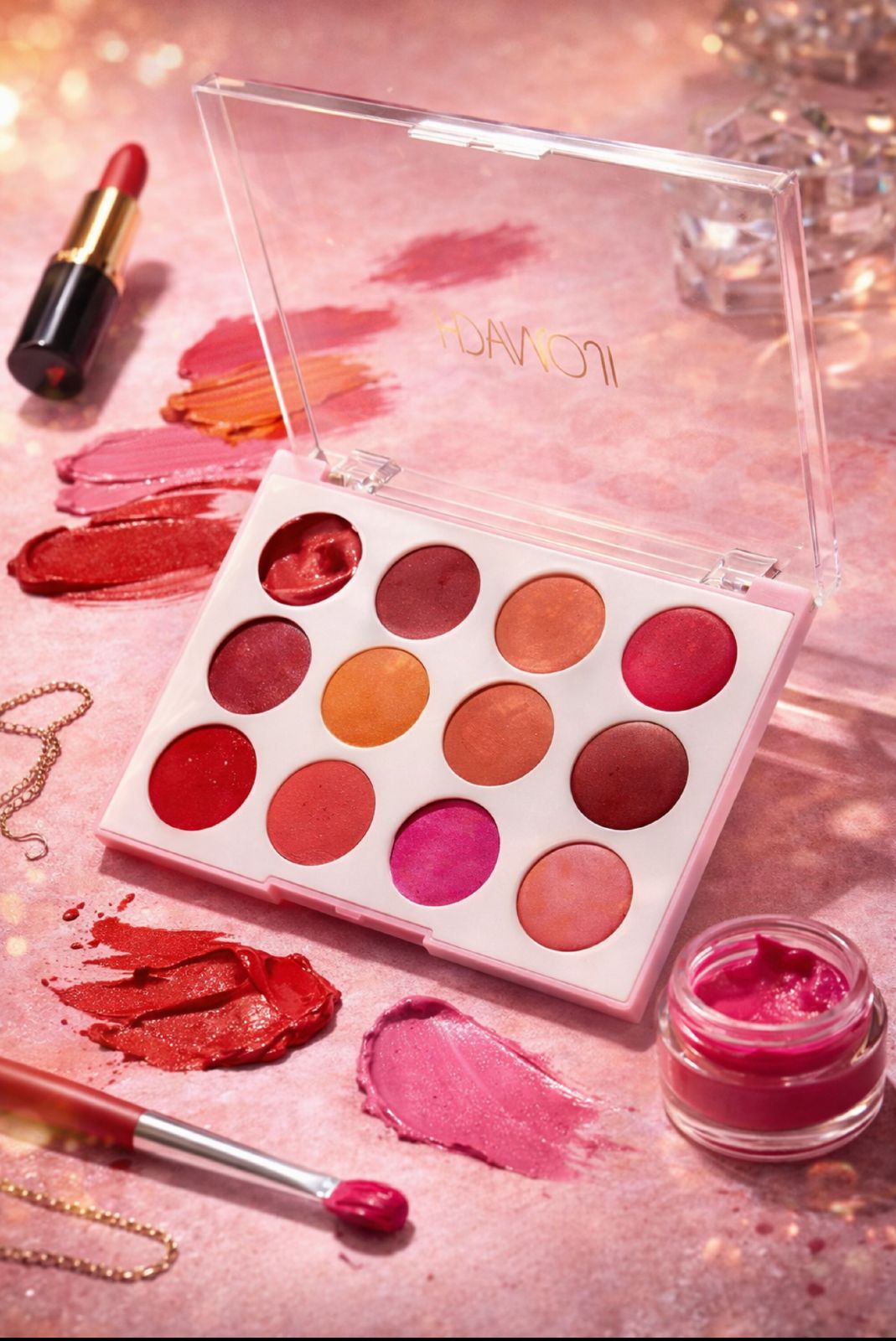 Huda Moji 12 Colors Lip Cream Palette – Long-Lasting, Smooth & Vibrant Matte Lip Colors | Makeup Collection