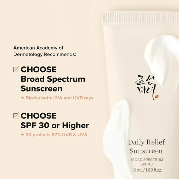 Beauty of Joseon Daily Relief Sunscreen Broad Spectrum SPF 40 50ml JZ Cosmetics