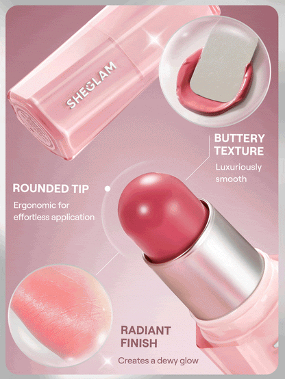 SHEGLAM Buttery Bliss Blush Stick | Creamy Blendable Blush | Natural Flush & Dewy Finish | Long-Lasting Cheek Tint JZCosmetics.com