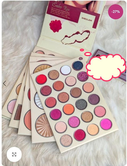 SHEGLAM Ember Rose 5-Fold Eyeshadow Palette – Highly Pigmented, Blendable Matte & Shimmer Shades | Perfect for Day & Night Looks