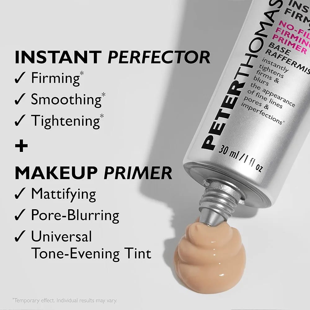 Peter Thomas Roth Instant FirmX No Filter Primer 30ml | Instant Tightening & Blurring Primer | Pore Minimizing, Anti-Aging & Long-Lasting Smooth Finish | Made in USA