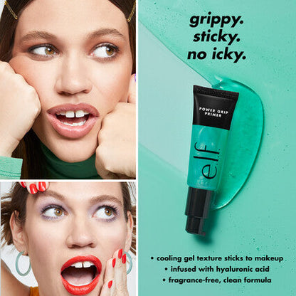 ELF Power Grip Primer with Hyaluronic Acid 23ml | Long-Lasting Makeup Grip | Hydrating, Smoothing & Pore-Blurring Gel Primer JZ Cosmetics