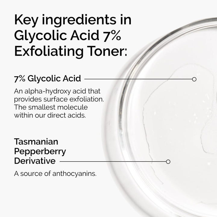 Glycolic Acid 7% Exfoliating Toning Solution 240ml | Skin Smoothing, Brightening & Radiance Boosting Toner JZ Cosmetics