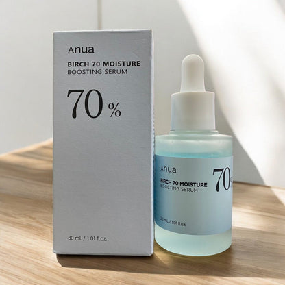 ANUA Birch 70% Moisture Boosting Serum | Deep Hydration & Skin Barrier Care | Lightweight Soothing Formula JZCosmetics.com