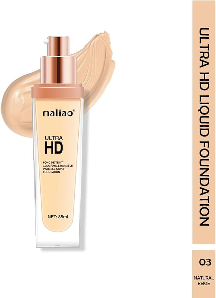 Maliao Ultra HD Invisible Cover Foundation | Full Coverage, Flawless Matte Finish | Lightweight, Long-Lasting & Natural Look | Face Makeup Base