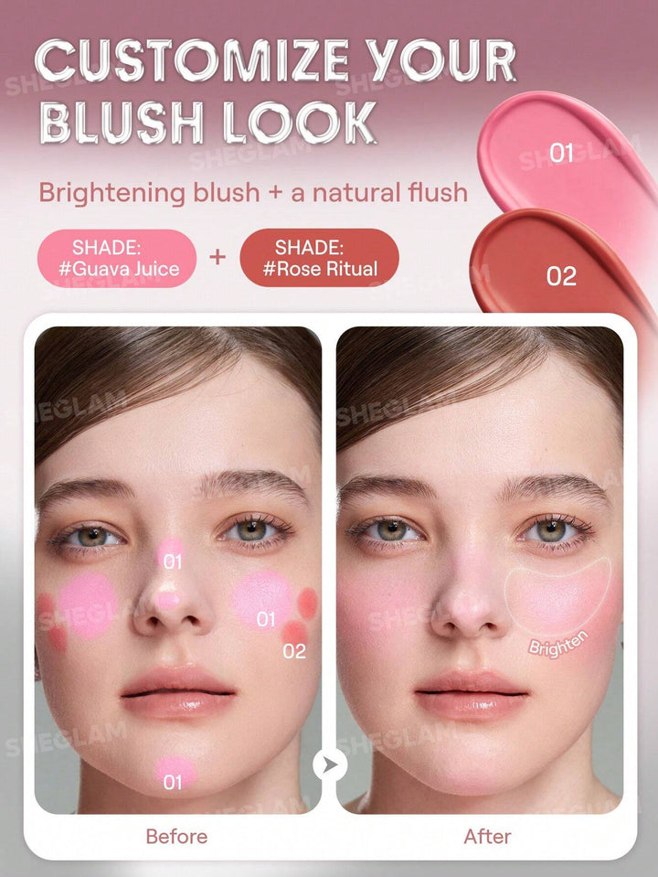 SHEGLAM Buttery Bliss Blush Stick | Creamy Blendable Blush | Natural Flush & Dewy Finish | Long-Lasting Cheek Tint JZCosmetics.com
