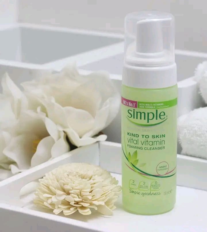 Simple Vital Vitamin Foaming Cleanser 150ml | Gentle Daily Face Wash for All Skin Types JZ Cosmetics