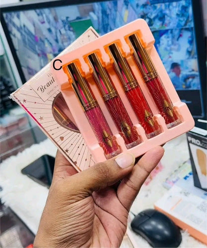 Romcom Beauty Never Stops Long Wear Liquid Lipstick Set | Ultra-Matte, Transfer-Proof & Waterproof | 3 Settings Available | Made in China JZ Cosmetics