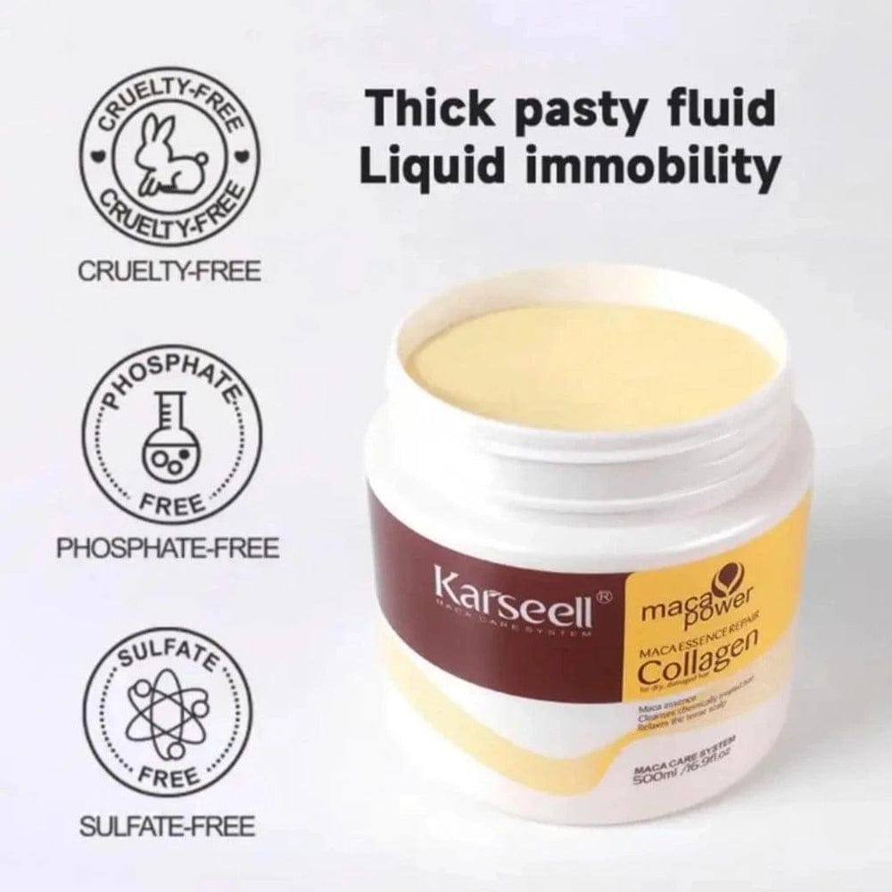 Karseell Collagen Hair Mask 500ml | Deep Repair & Damage Treatment | Smooth, Shiny & Frizz-Free Hair | Professional Salon-Quality Mask – Made in Italy JZCosmetics.com