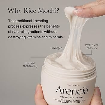 Arencia Fresh Green Rice Mochi Cleanser 120g – Gentle Deep Cleansing Face Wash for Hydrating, Brightening & Soft Skin | Korean Skincare JZ Cosmetics