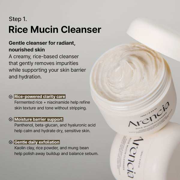 Arencia Fresh Green Rice Mochi Cleanser 120g – Gentle Deep Cleansing Face Wash for Hydrating, Brightening & Soft Skin | Korean Skincare JZ Cosmetics