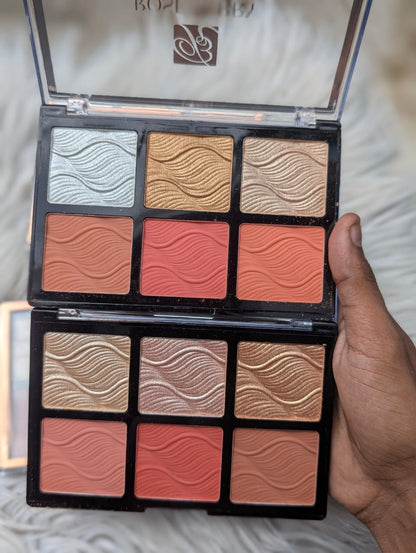 Rose Berry Blush & Highlighter 30g |Smooth, Pigmented & Long-Lasting Face Palette JZ Cosmetics