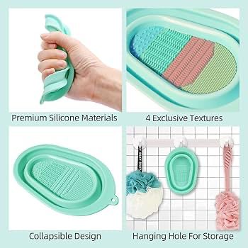 Silicone Brush Cleaning Bowl – Deep Cleansing Tool for Makeup Brushes | Flexible, Durable & Easy to Use | Quick Brush Cleaner with Textured Surface