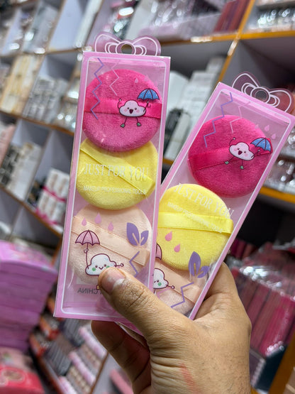 3pcs Makeup Puff Set | Soft Blending Sponge for Foundation, Concealer & Powder | Flawless Smooth Finish