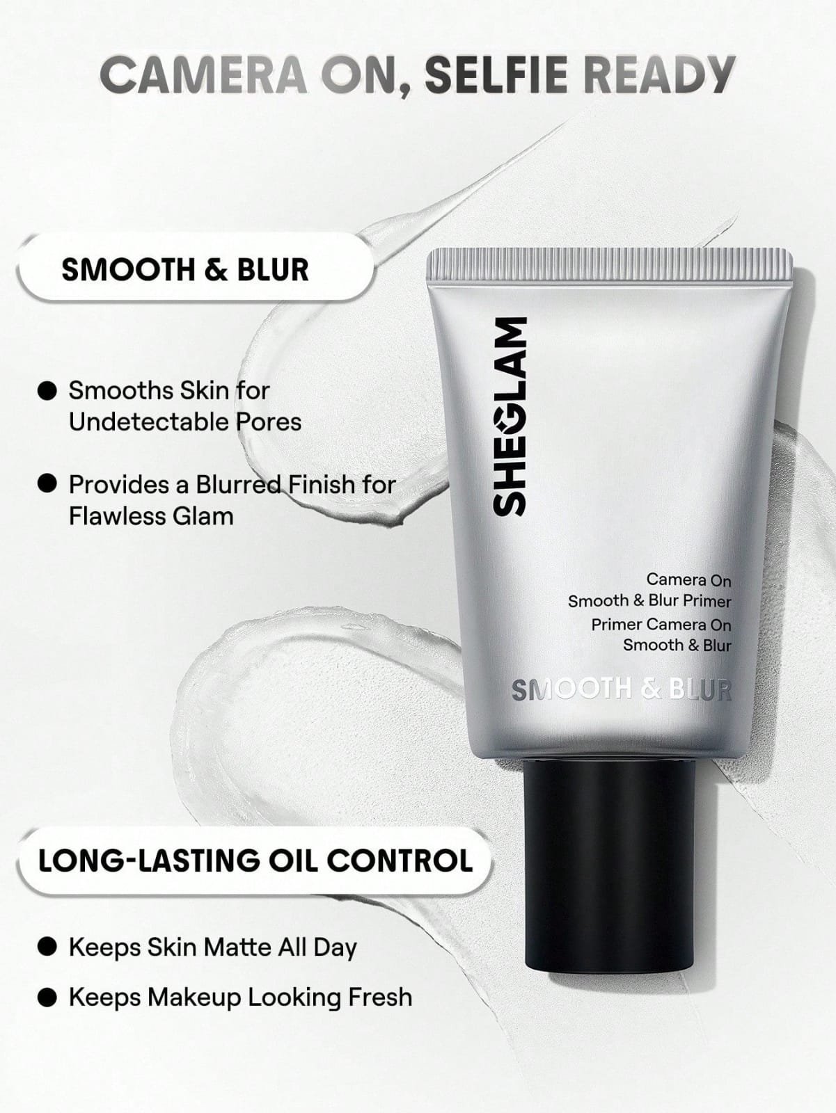 SHEGLAM Camera On Smooth & Blur Primer 30g – Pore Filling Matte Makeup Base for Long-Lasting Smooth Skin JZCosmetics.com