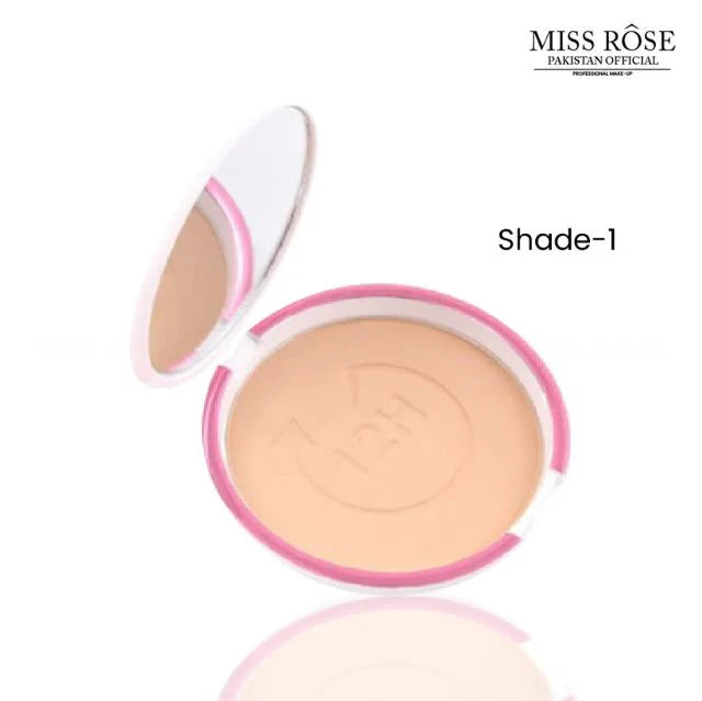 MISS ROSE 3D Contour Moisture Whiteing Two-way Pressed Powder Cake 16g JZCosmetics.com